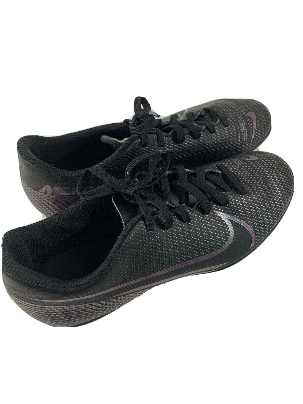 Size 7M Nike Mens Football Mercurial Cleats AT7968 Shoes Black and Purple